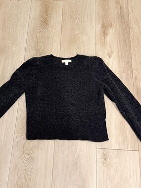 Michael Kors Black Metallic Crewneck Sweater
